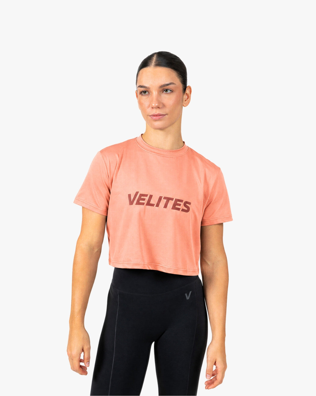 Velites Crop Holo Mediterranean Peach