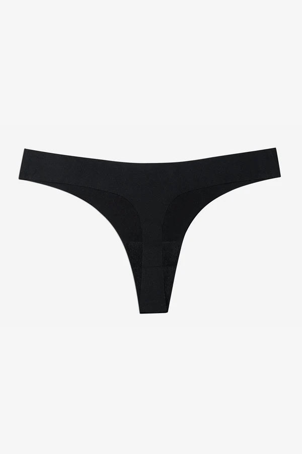 FAMME Like Nothing Thong 3-pack Svart – Sömlösa Trosor FAMME