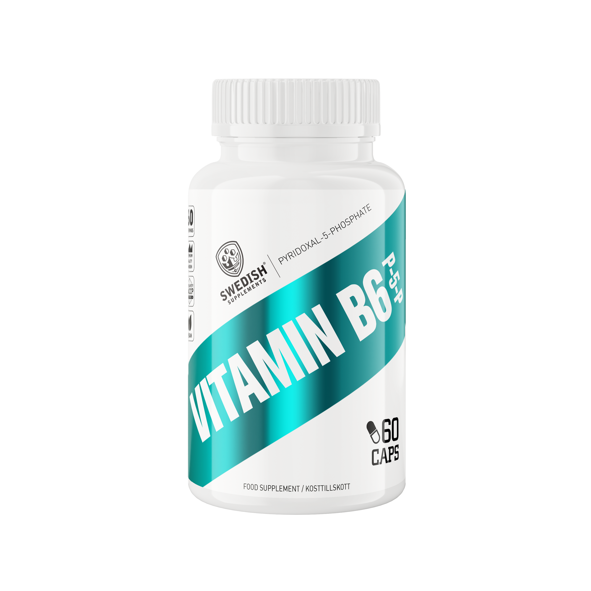 Vitamin B6 P5P 25mg 60 kapslar