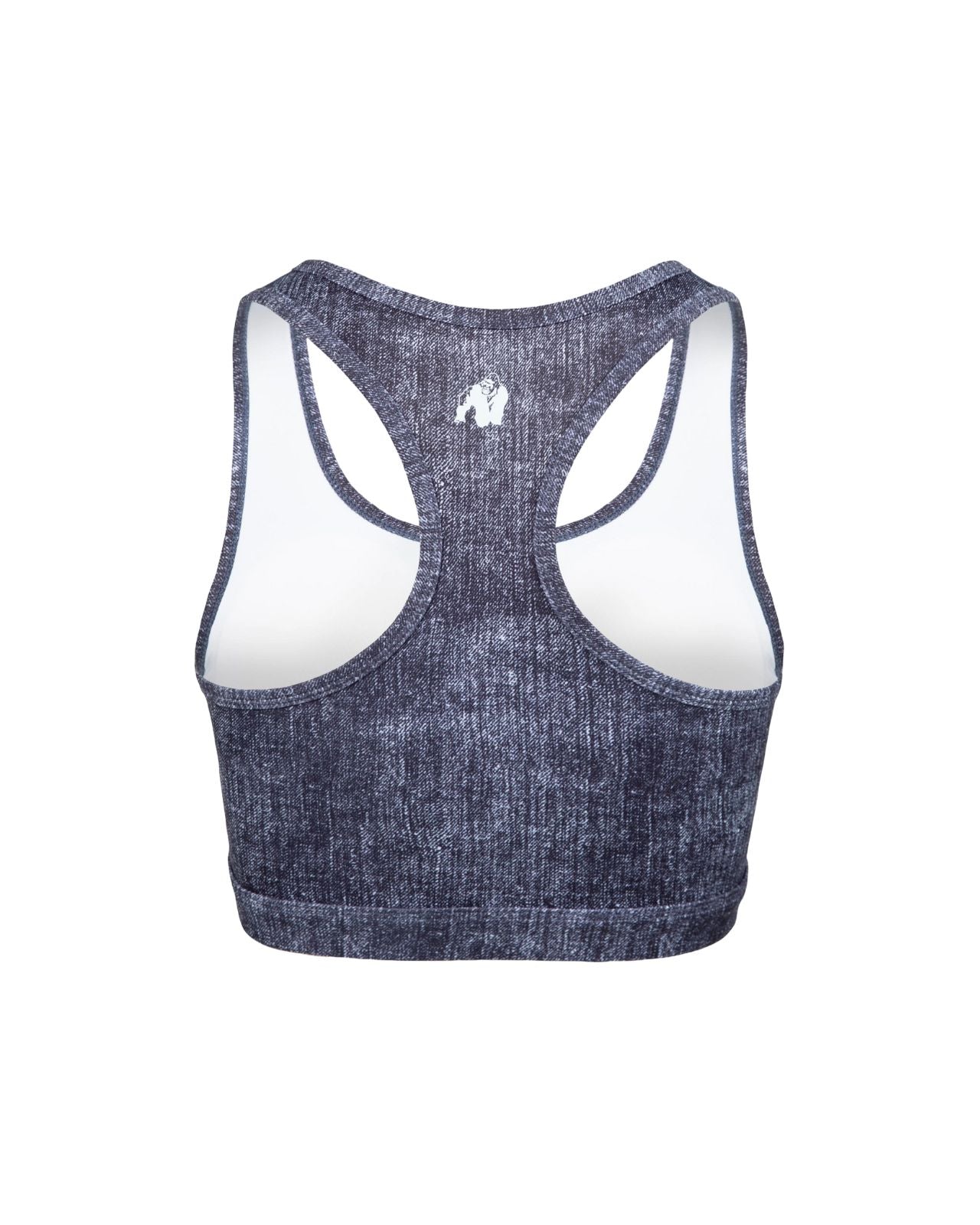 Gorilla Wear Camilla Zip-Front Sports Bra, blue denim Gorilla Wear