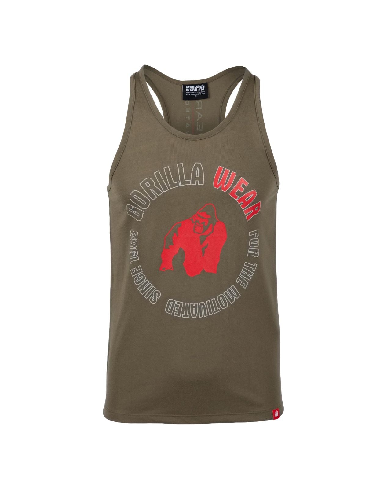 Gorilla Wear Lafayette Racerback Tank Top, army green Gorilla Wear