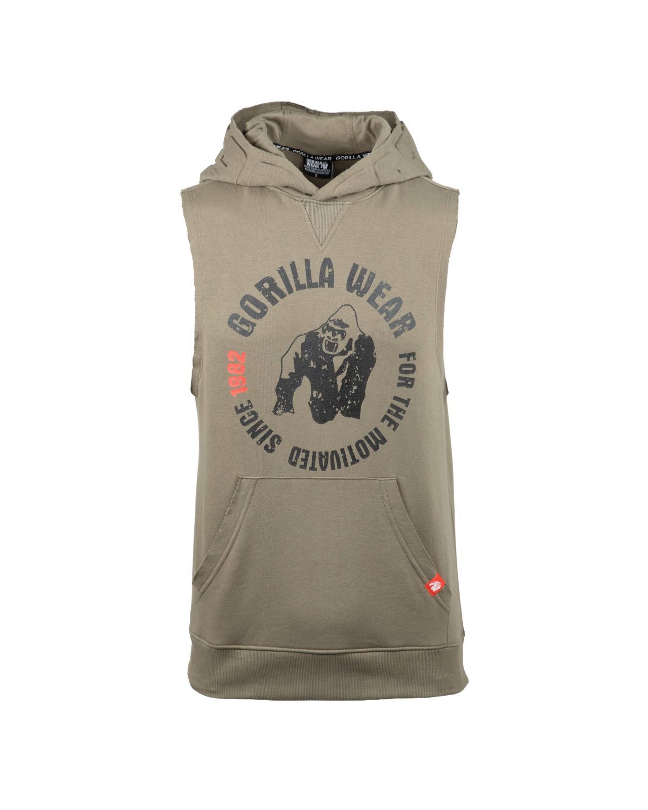 Gorilla Wear Marshall Sleeveless Hoodie, army green Gorilla Wear