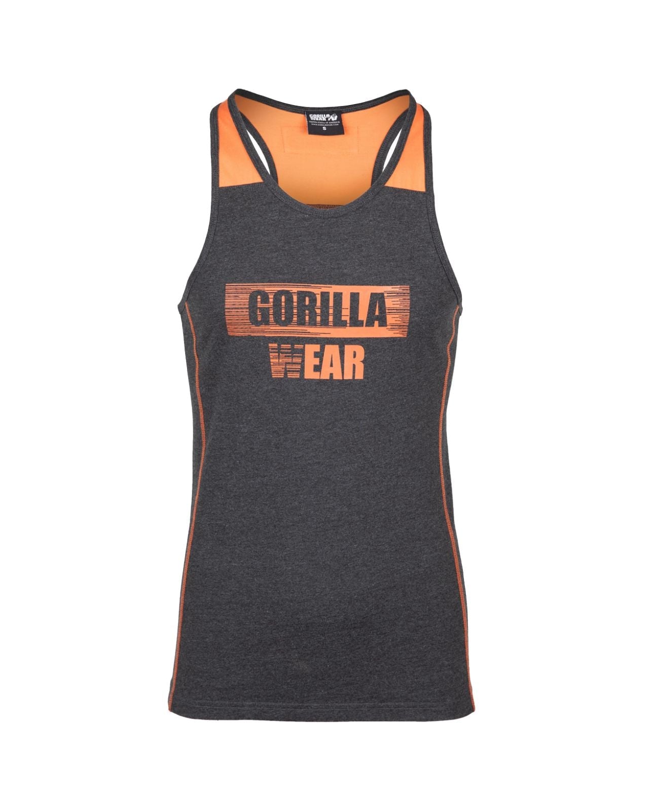 Gorilla Wear Wallace Tank Top, grey/orange Gorilla Wear