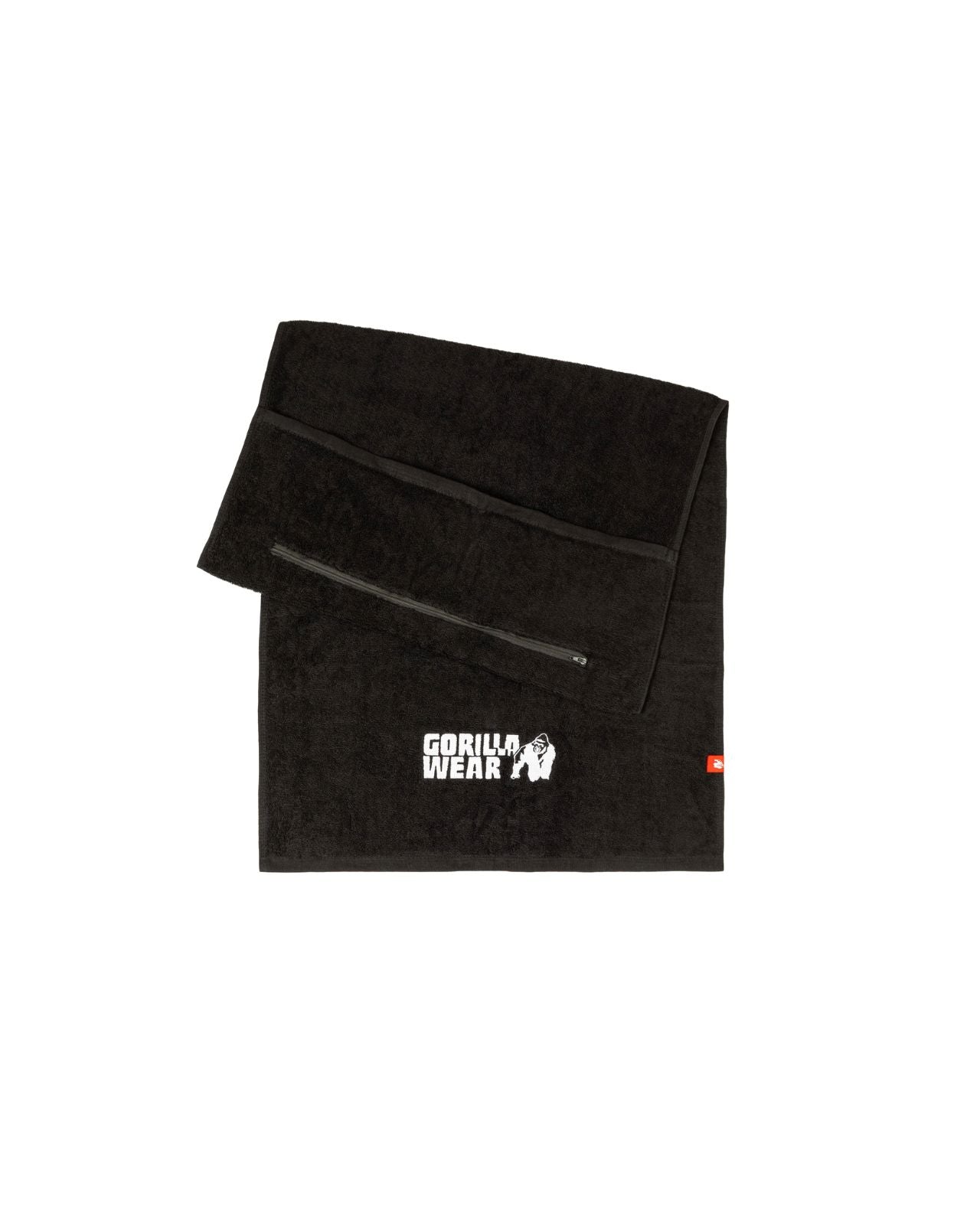 Gorilla Wear Zip Pocket Gym Towel, black Gorilla Wear