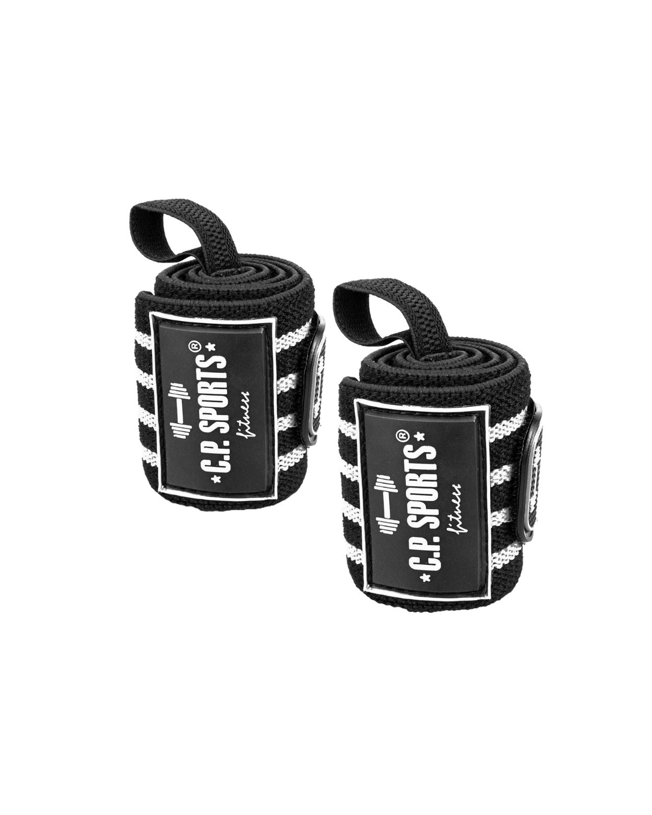 C.P. Sports Strongman Wrist Wraps 50 cm, black/white C.P. Sports