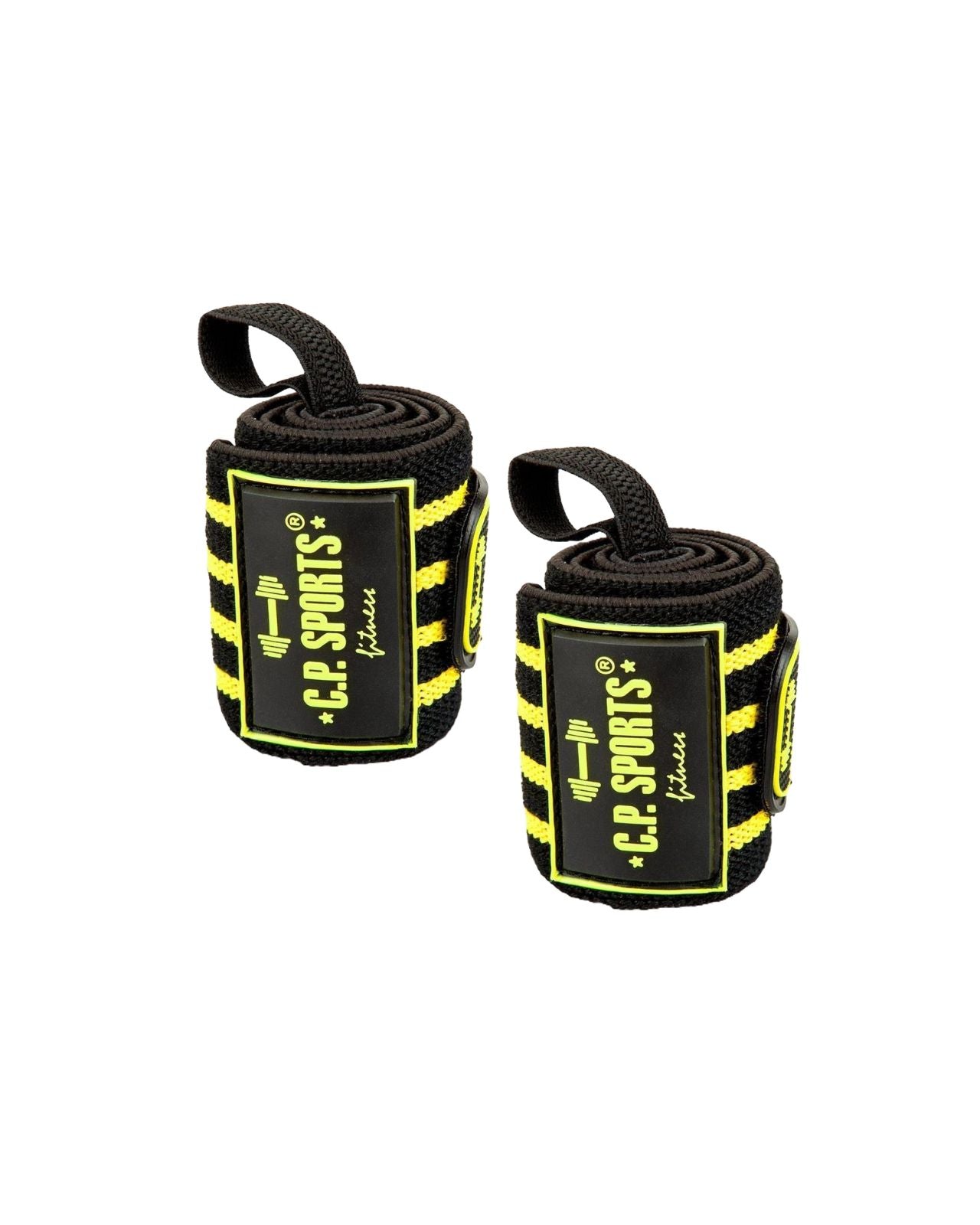 C.P. Sports Strongman Wrist Wraps 50 cm, black/yellow C.P. Sports