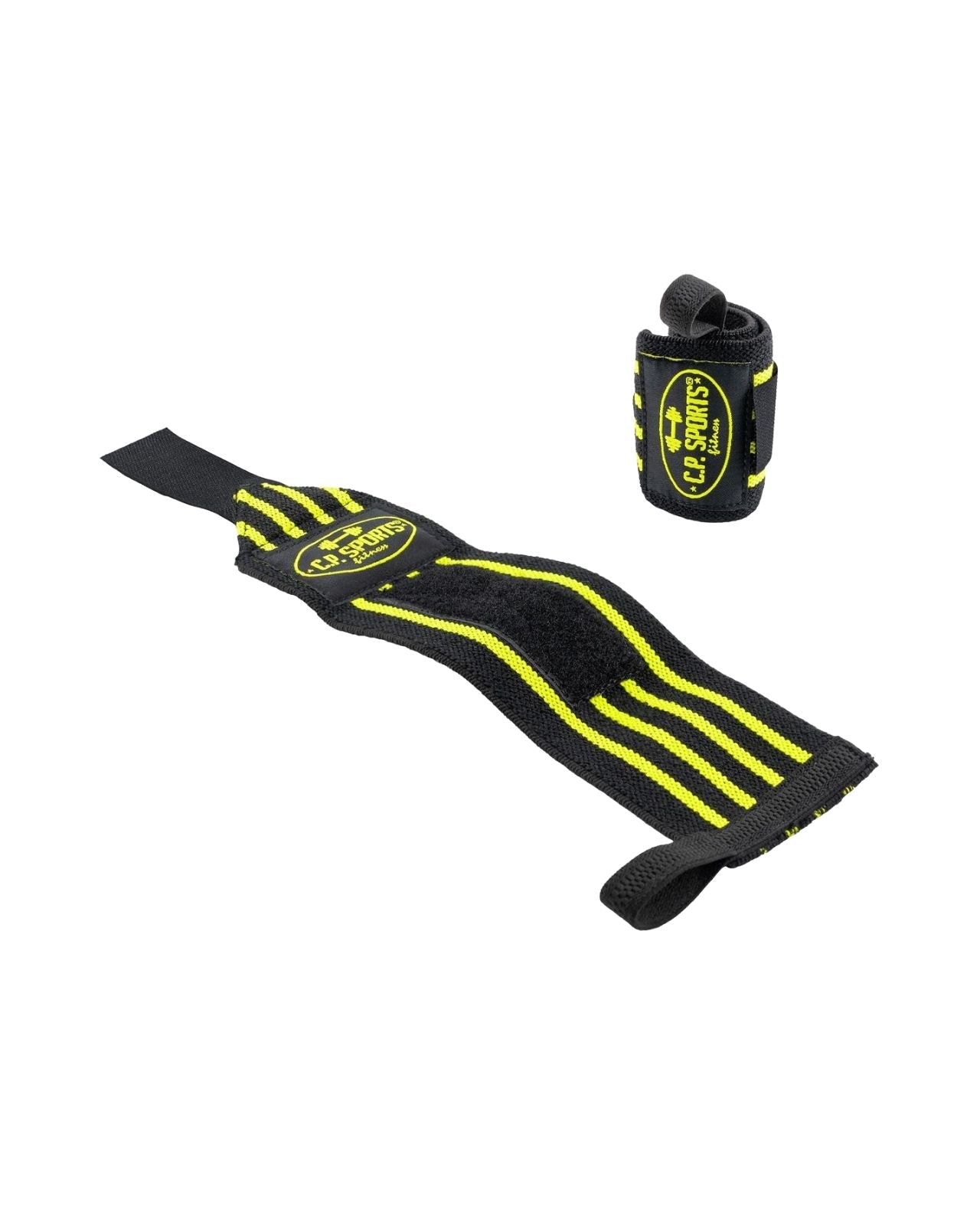 C.P. Sports Wrist Wraps 30 cm, black/yellow C.P. Sports