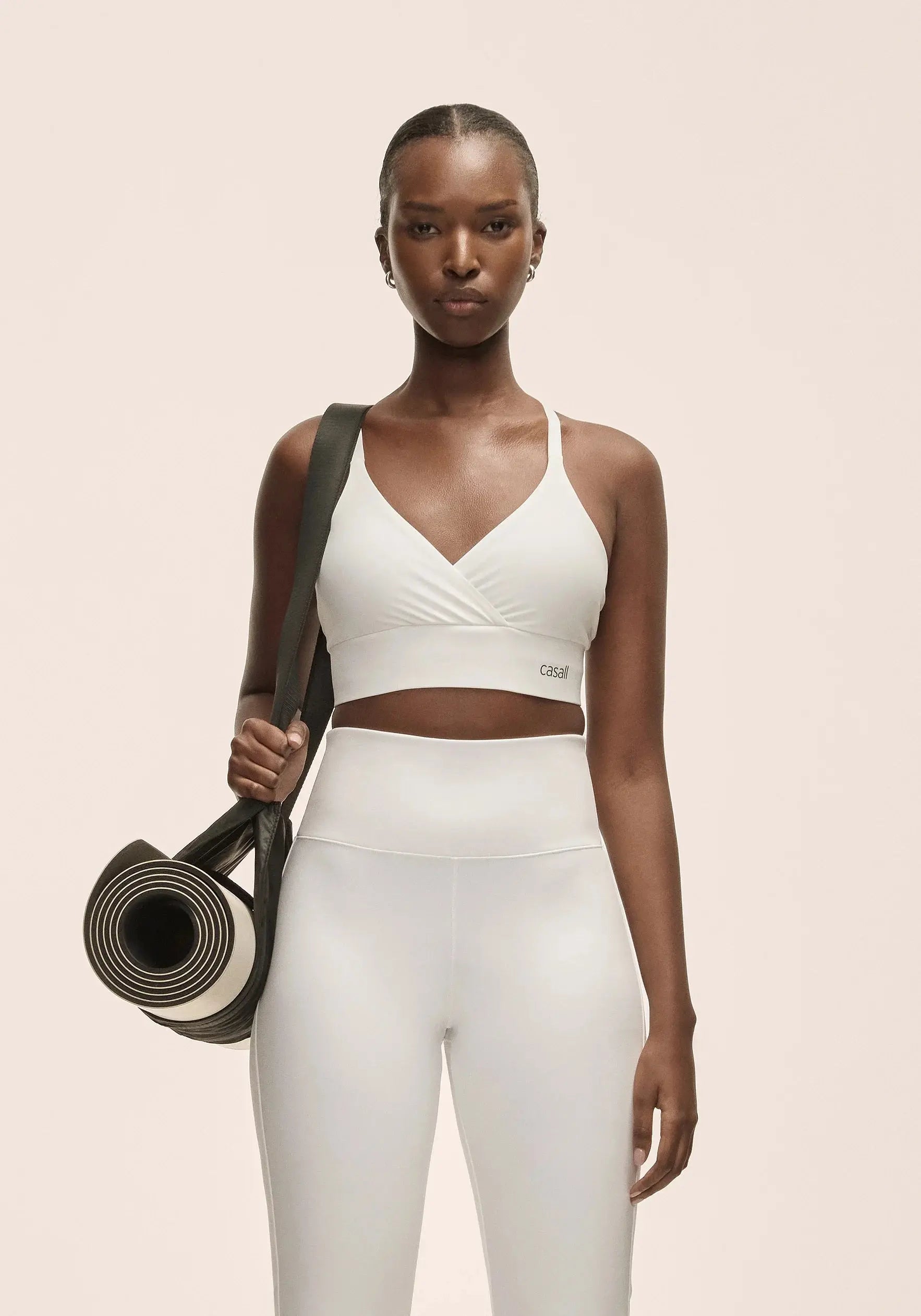 CASALL Wrap Sports Bra White CASALL