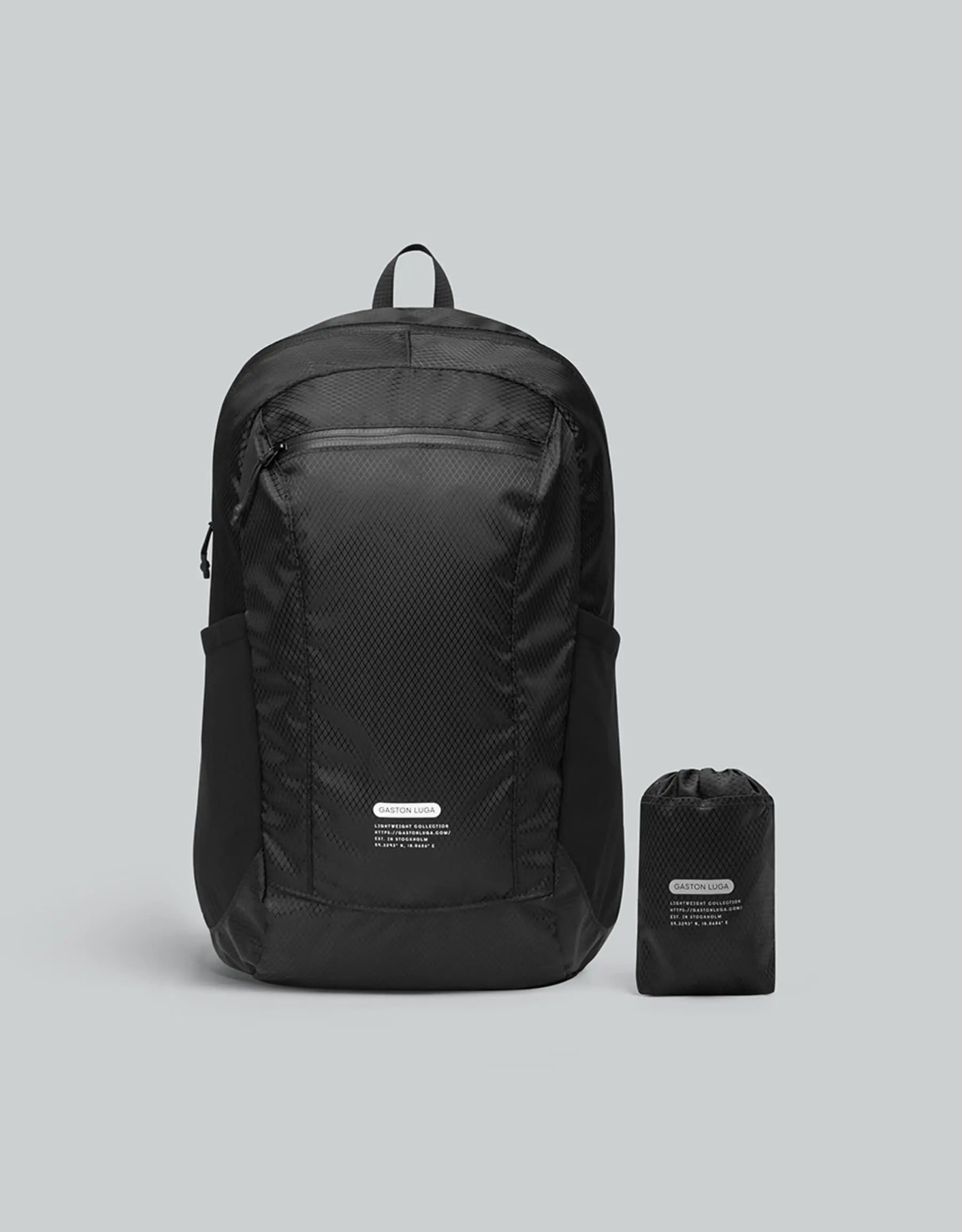 Gaston Luga Lightweight Packable Backpack Svart Gaston Luga