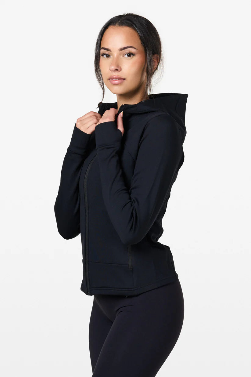 FAMME Powerfleece Jacket Svart - Fleecejacka