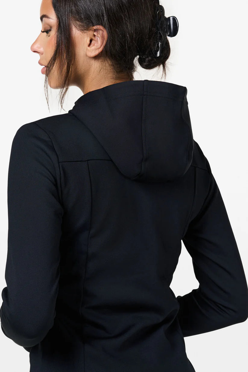 FAMME Powerfleece Jacket Svart - Fleecejacka