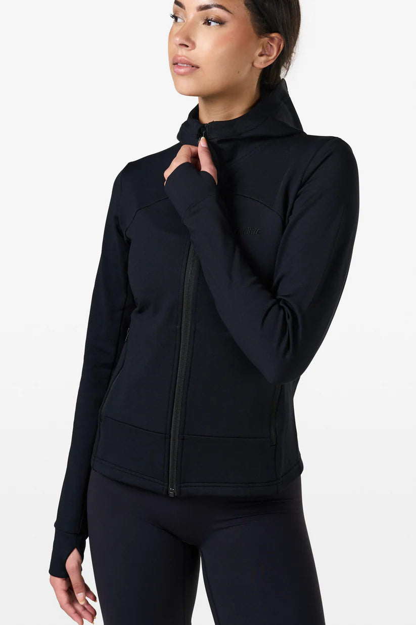 FAMME Powerfleece Jacket Svart - Fleecejacka