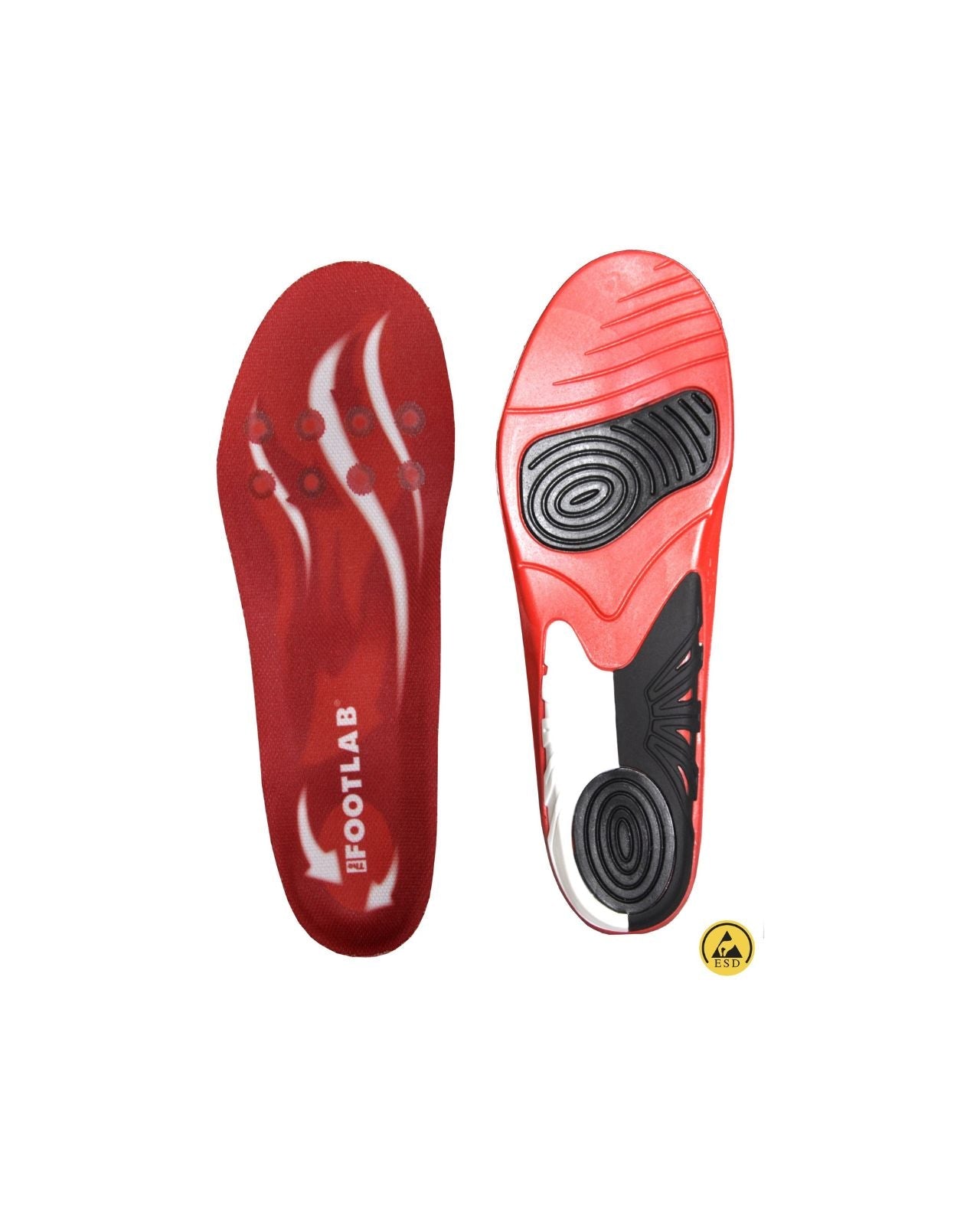 Footlab Low Arch Sula Röd – iläggssula för lågt fotvalv