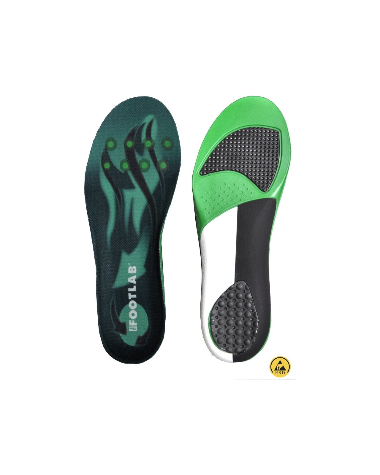 Footlab Stable Trac Sula Grön – iläggssula för neutralt fotvalv