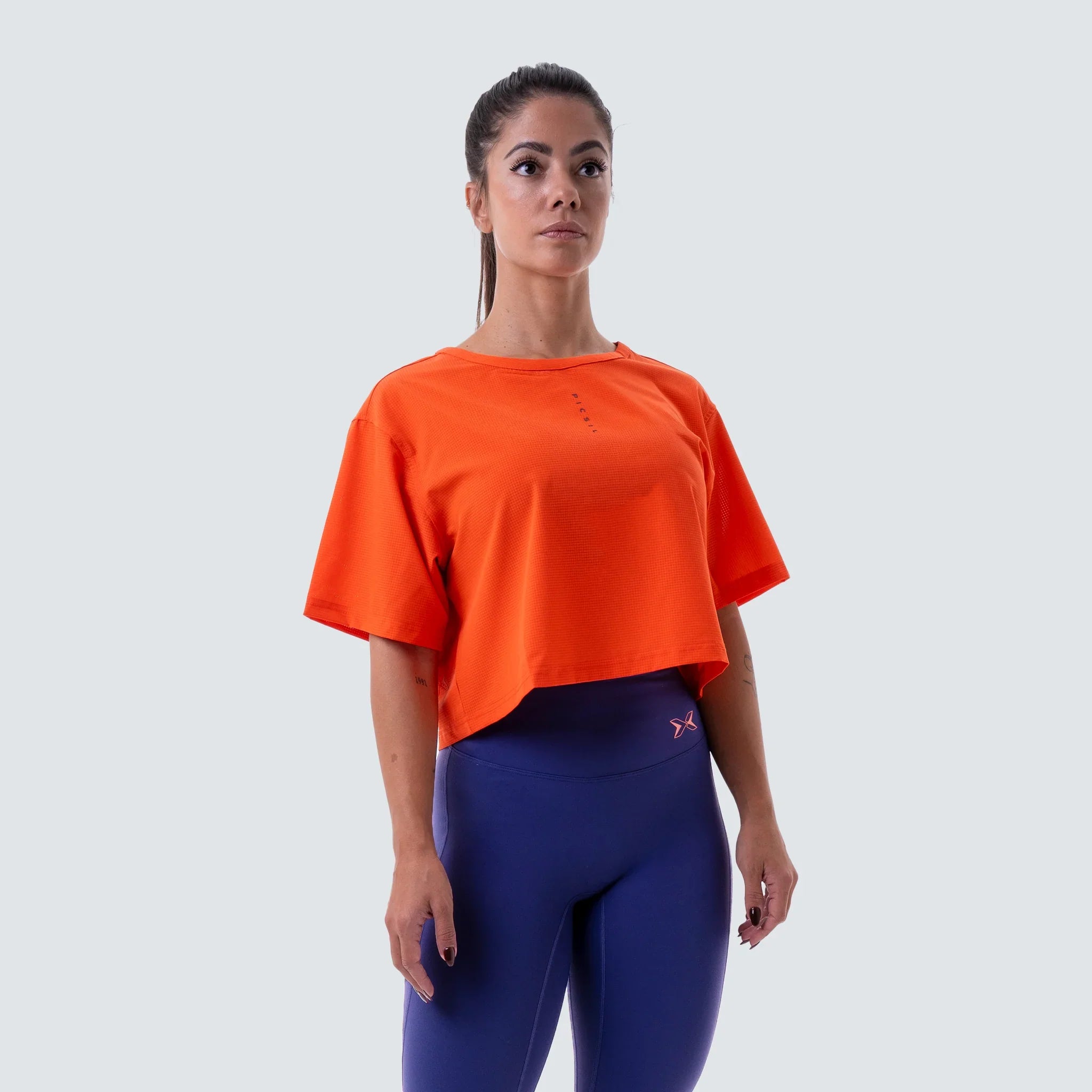 Picsil Top Crop Oversize Performance AW25 Flame