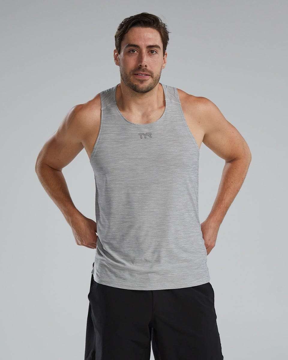 Tyr Men's Airtec Tank Ljust melerad Grå