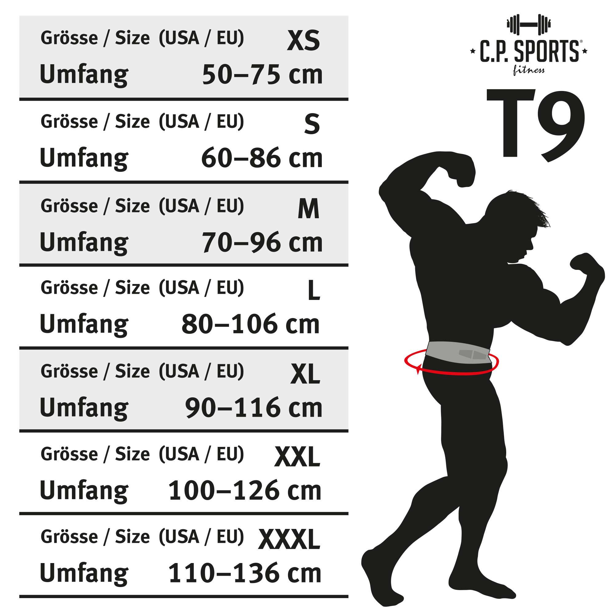 C.P. Sports Powerlifting Lever Belt, black C.P. Sports