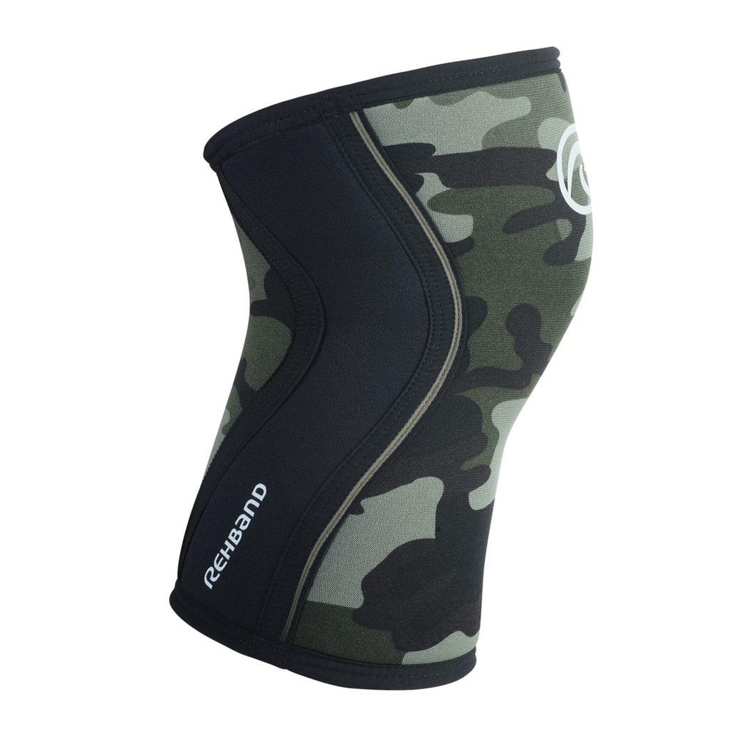 Rehband RX Knee Sleeve 5mm Camo anatomisk design