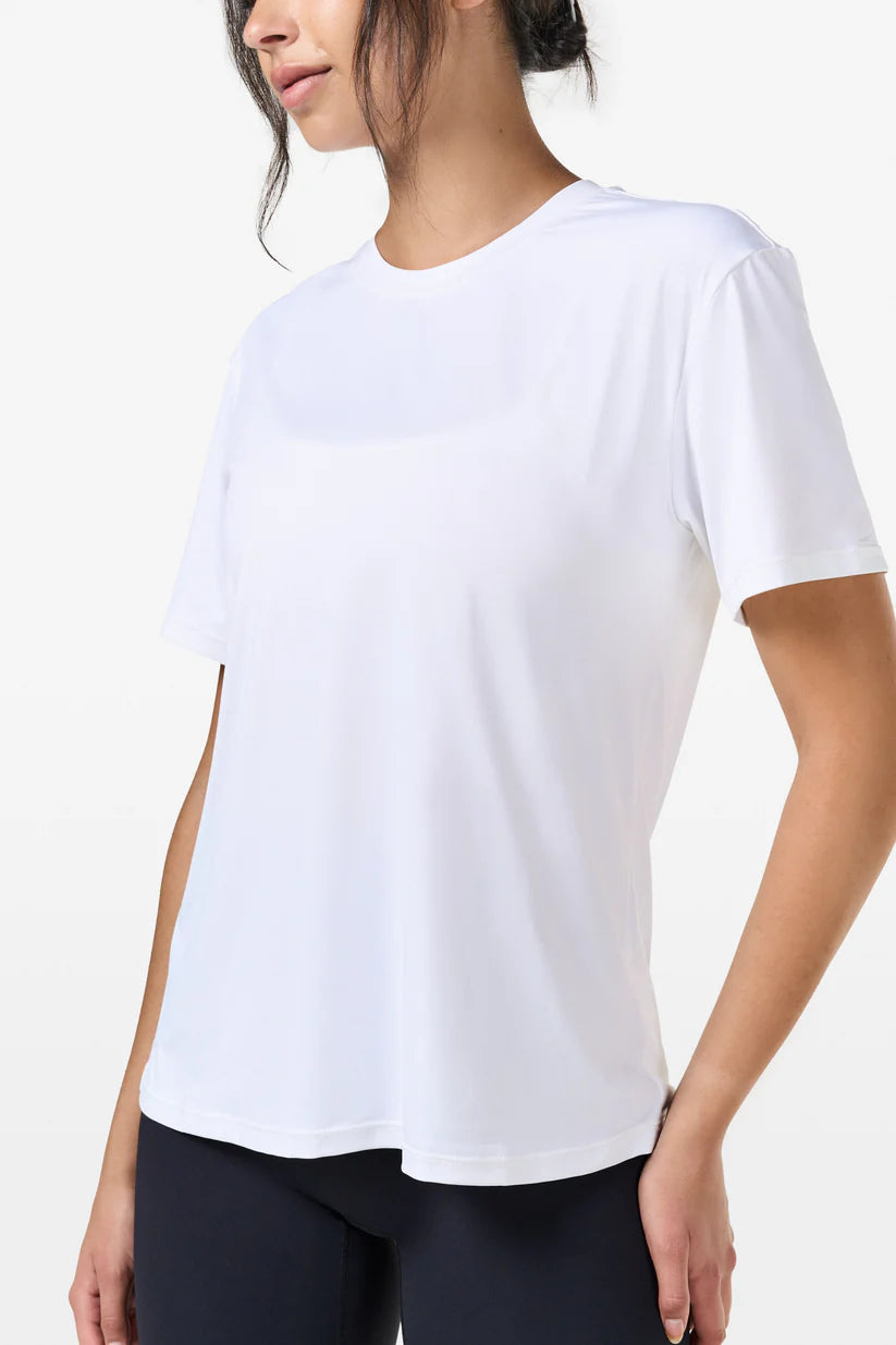 FAMME Relaxed Gym T-Shirt Vit – Oversized Träningstopp