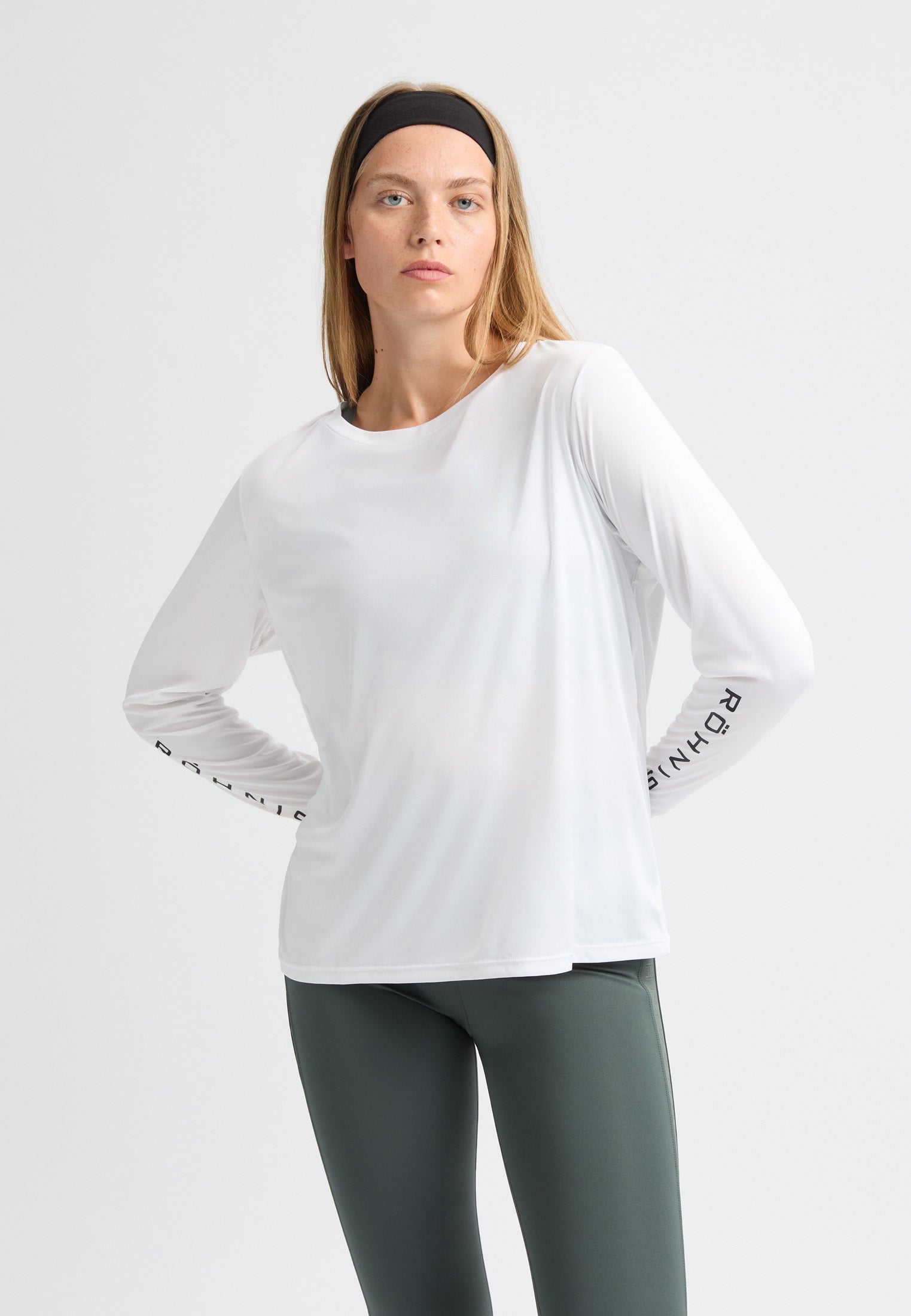 Röhnisch Team Logo Long Sleeve Vit – framsida