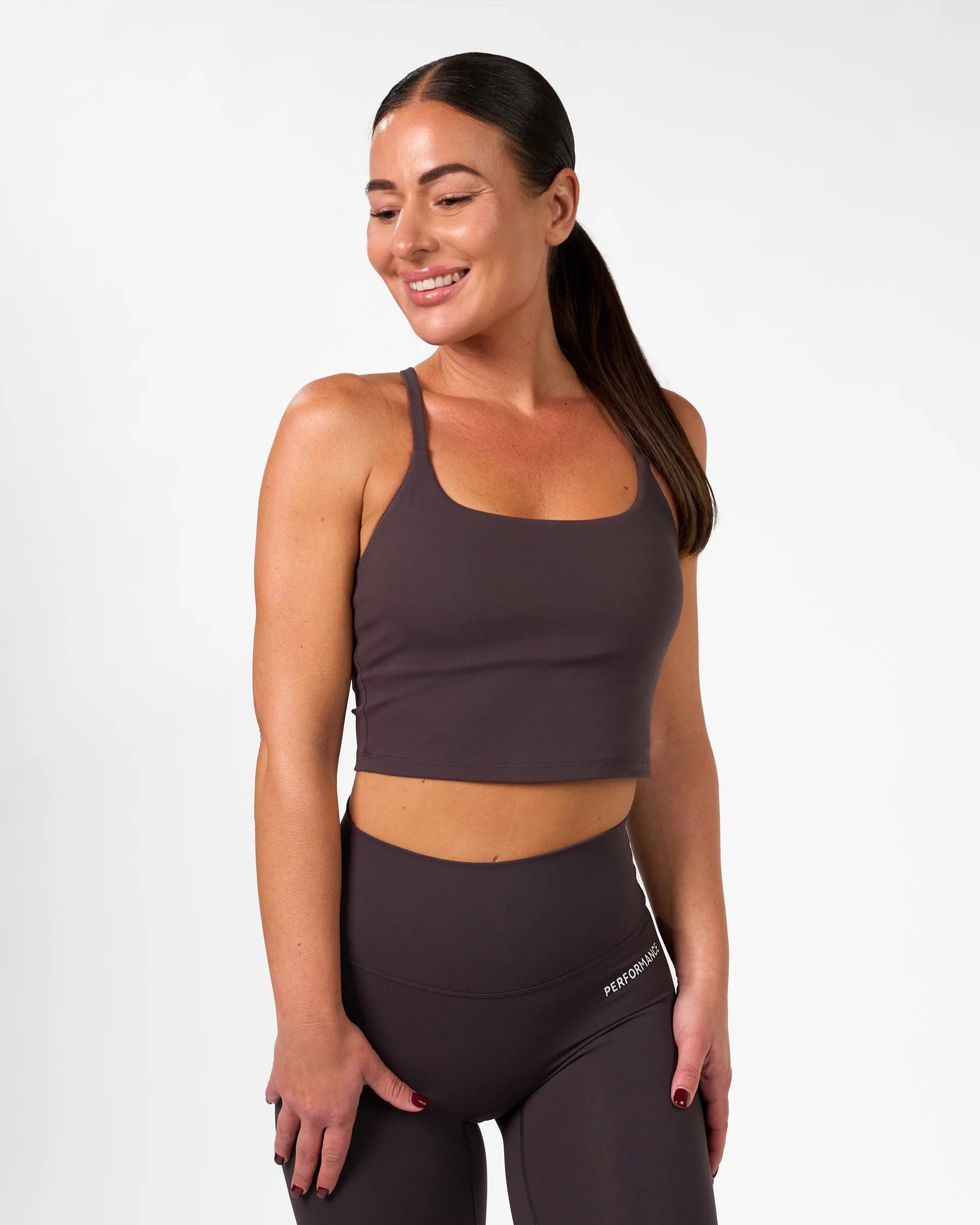 RX Performance Isabel Crop Top Ash Brown träningslinne dam