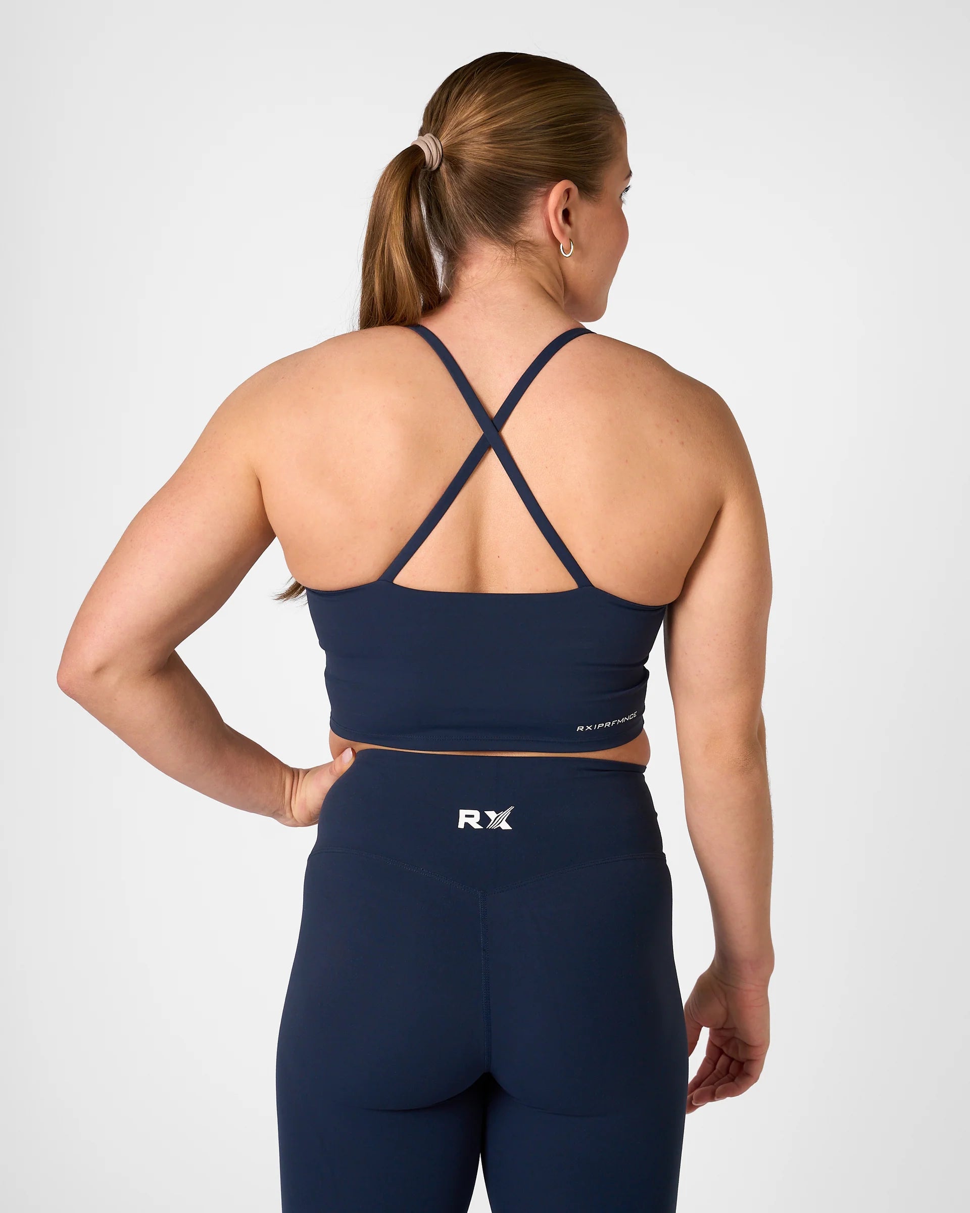 RX Performance Isabel Crop Top Deep Blue ryggdesign
