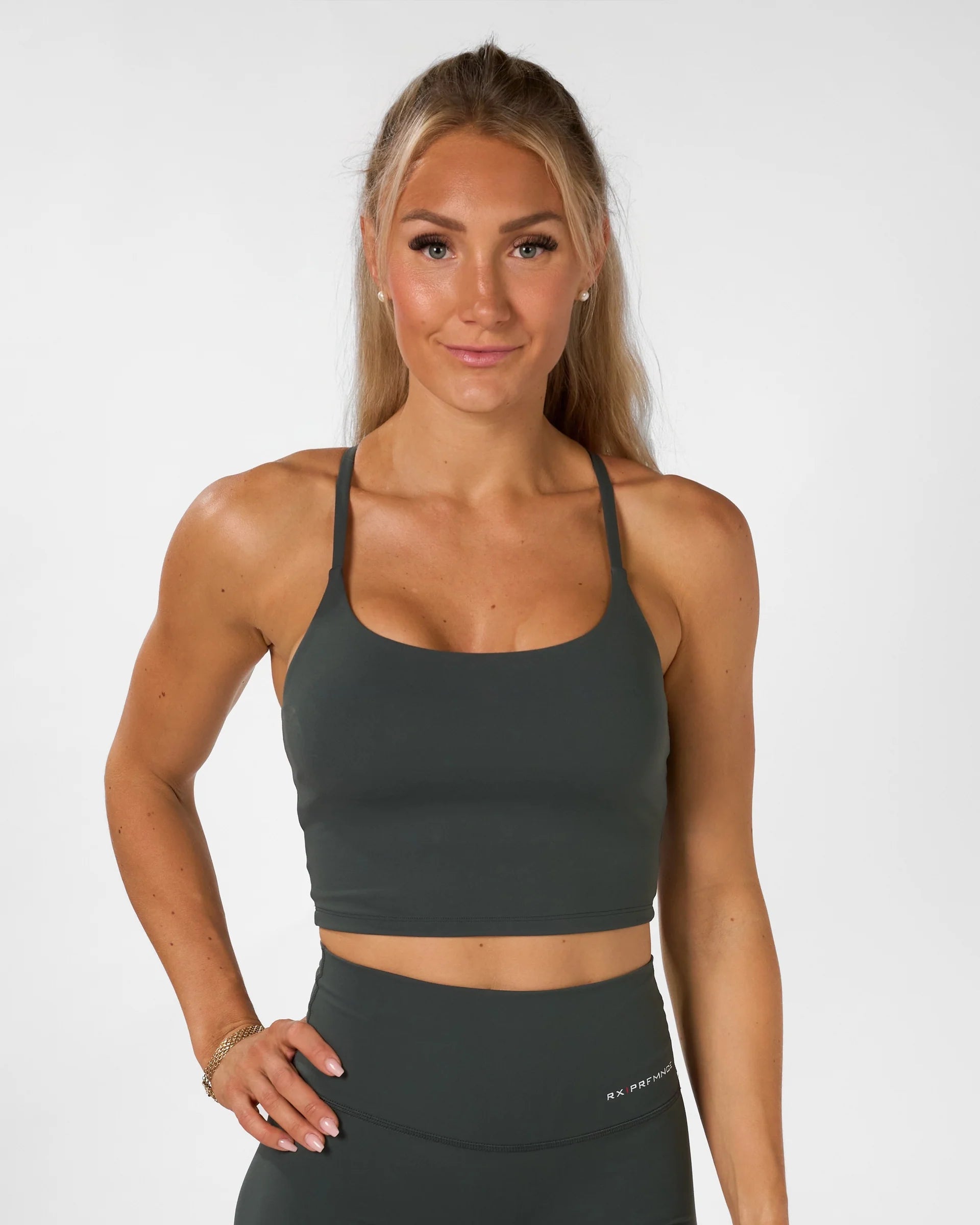 RX Performance Isabel Crop Top Emerald Green träningslinne dam