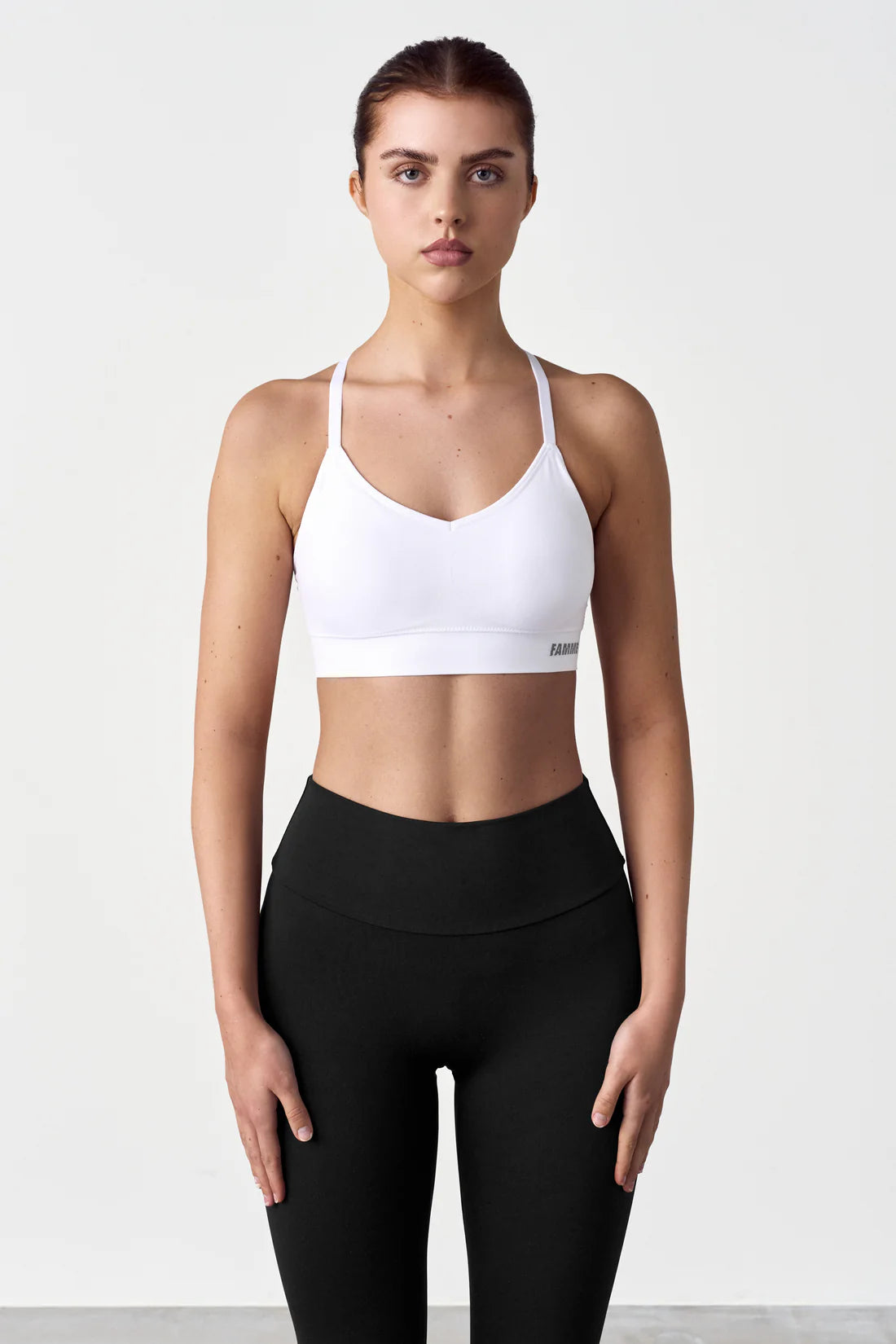 FAMME Seamless Sports Bra Vit – Sport-bh