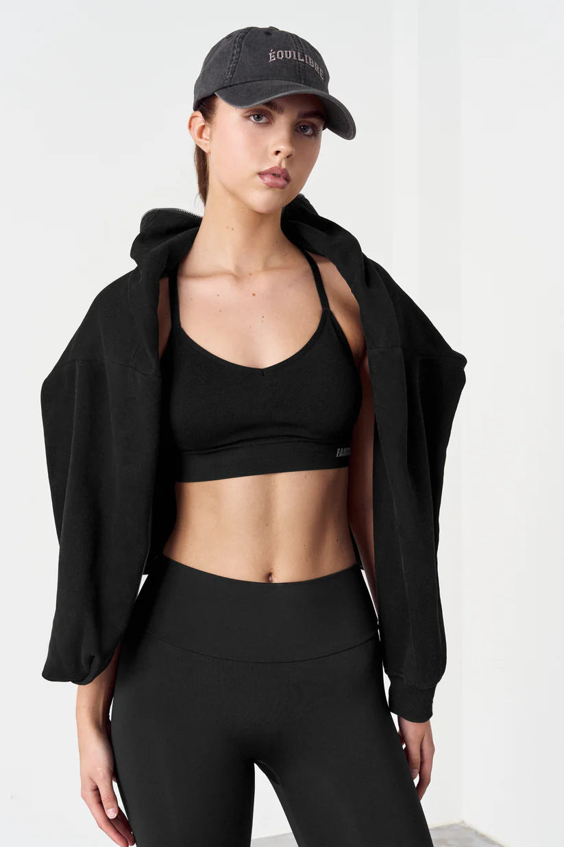 FAMME Seamless Sports Bra Svart – Sport-bh