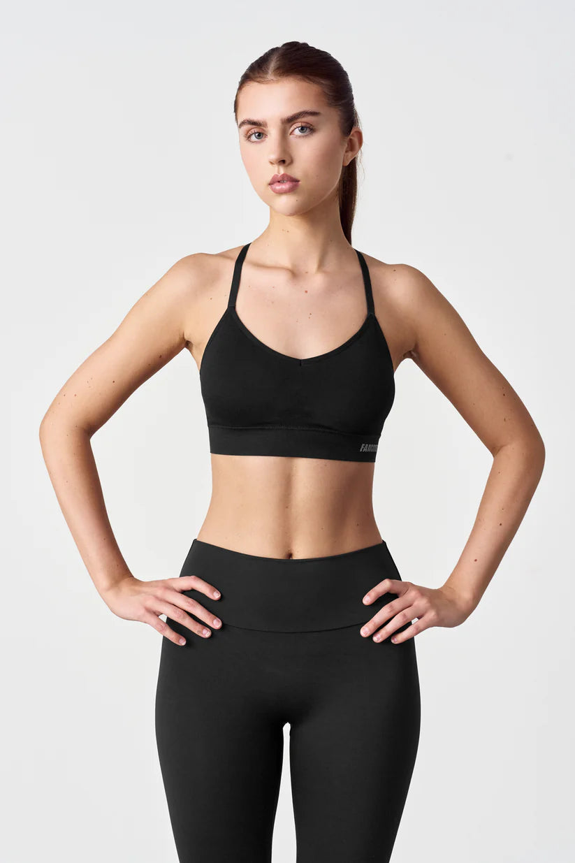 FAMME Seamless Sports Bra Svart – Sport-bh