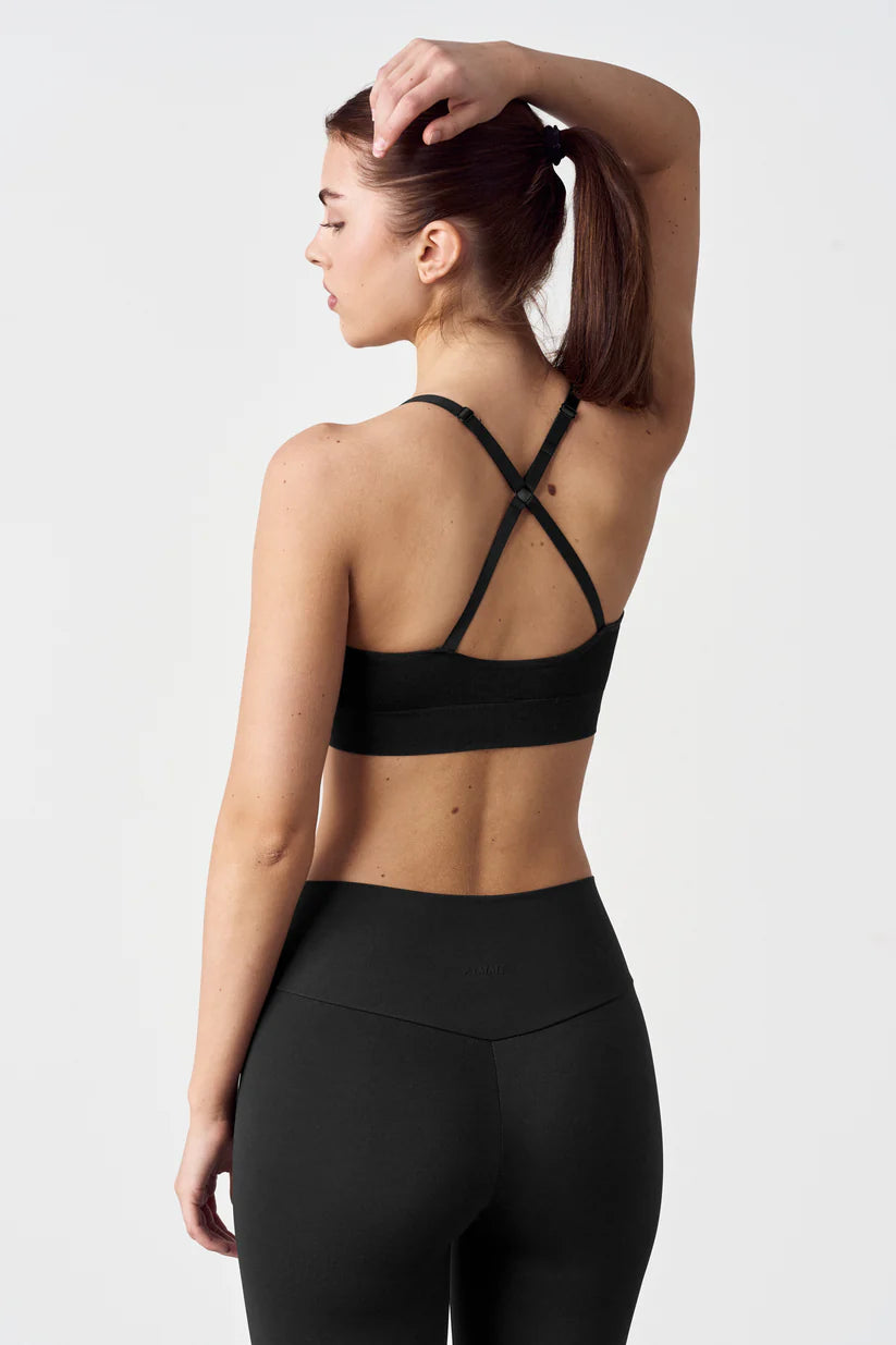 FAMME Seamless Sports Bra Svart – Sport-bh