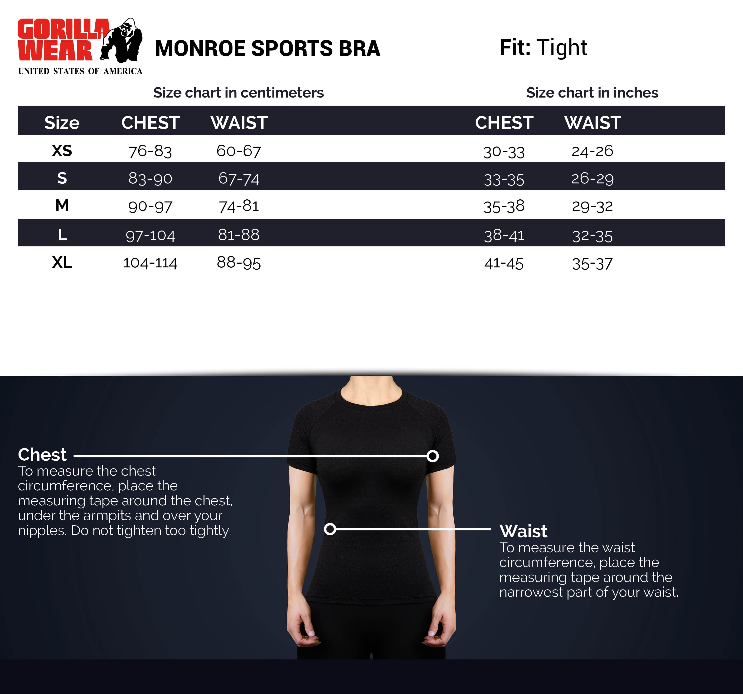 Gorilla Wear Monroe Sports Bra, grey Gorilla Wear
