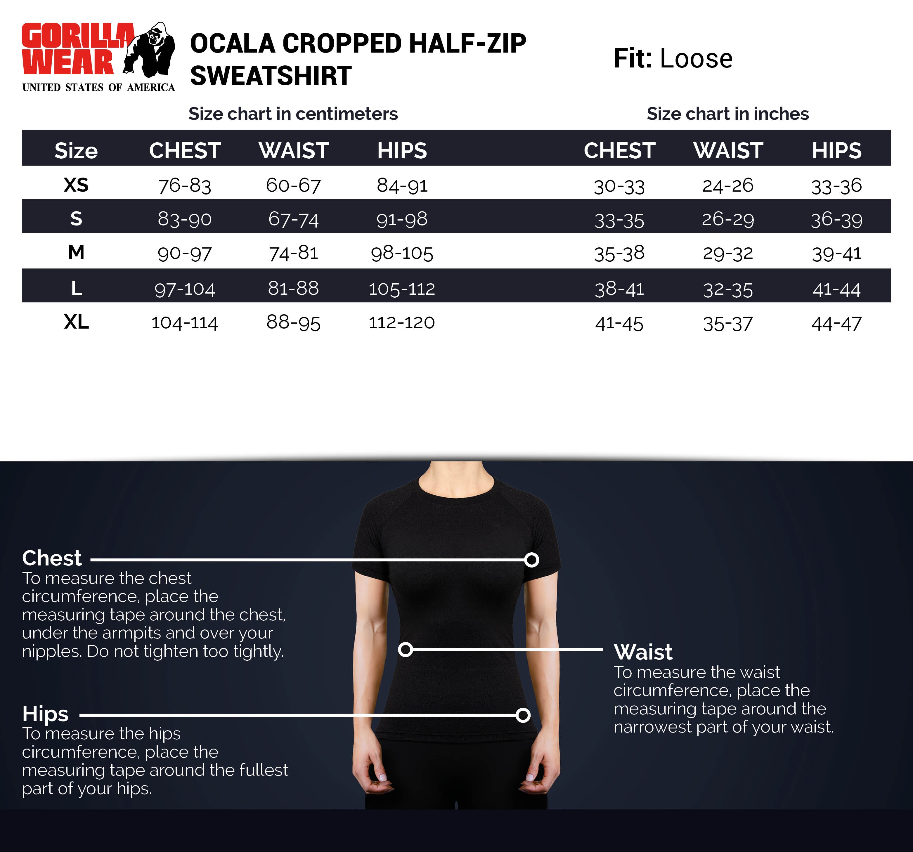 Gorilla Wear Ocala Cropped Half-Zip Sweatshirt, grey Gorilla Wear