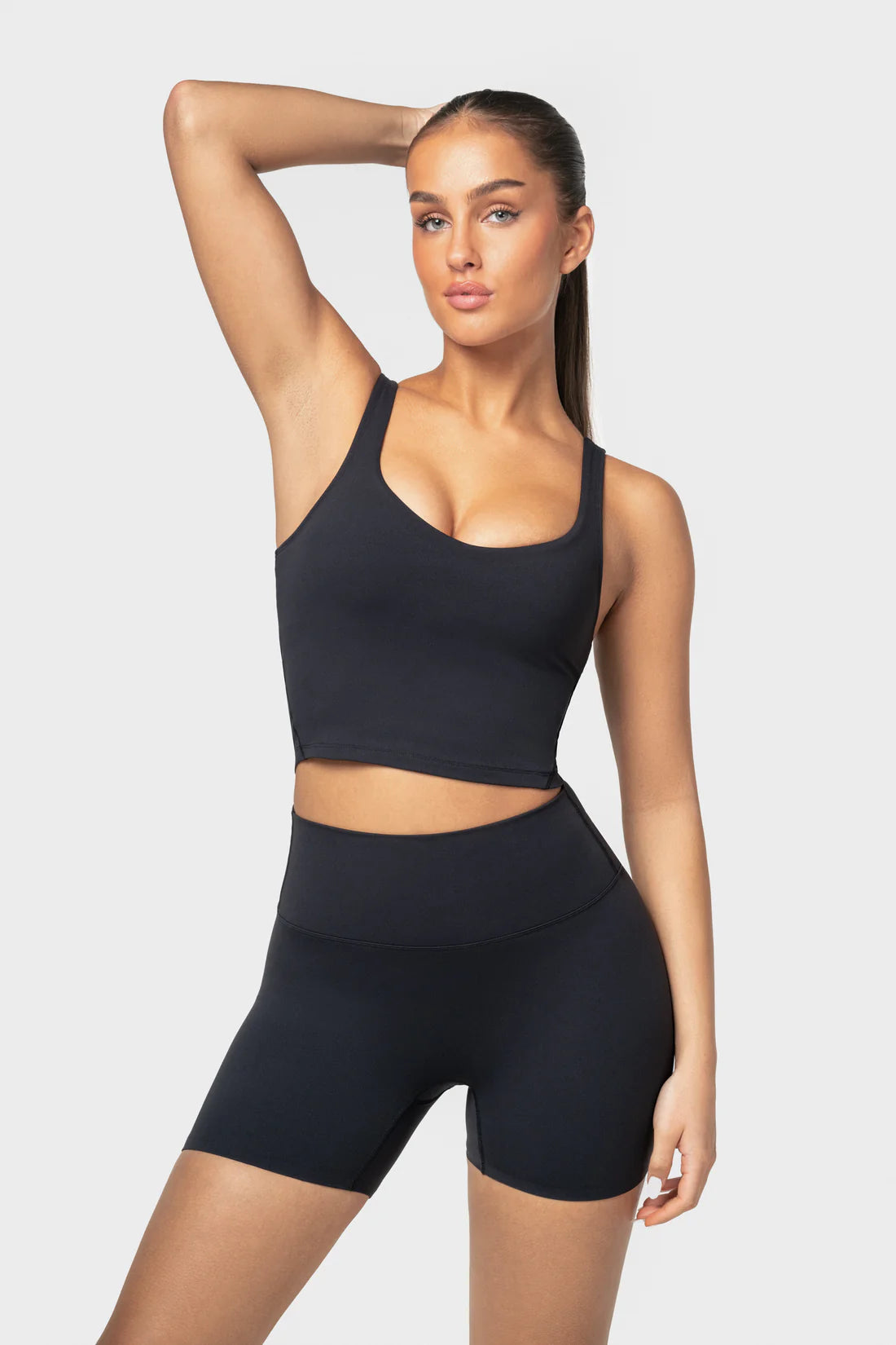 FAMME Softy Crop Top Svart