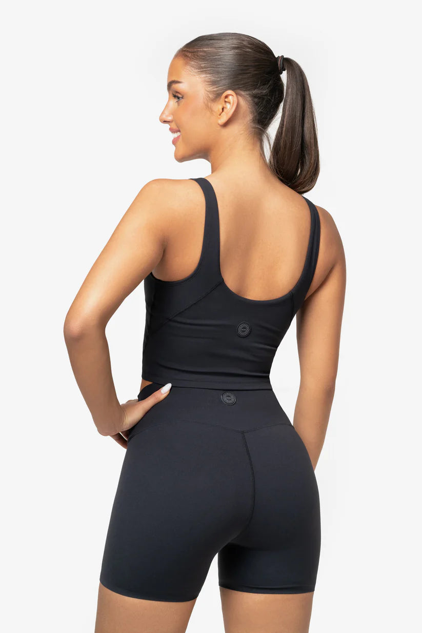 FAMME Softy Crop Top Svart