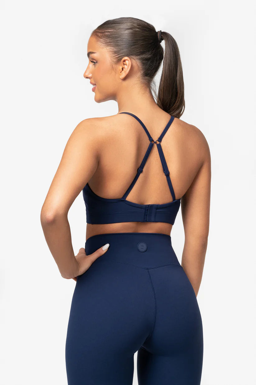 FAMME Softy Sports Bra Navy – Justerbar Sport-bh