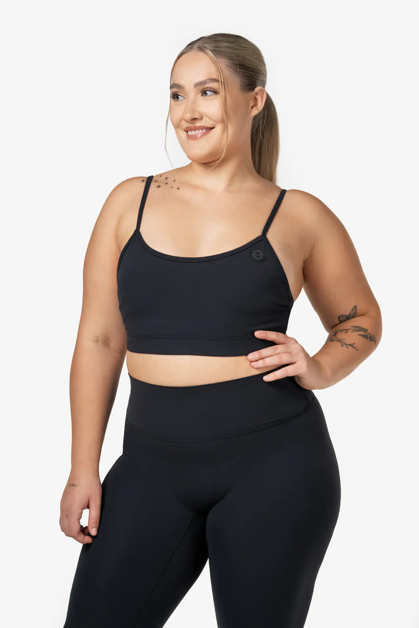 FAMME Softy Sports Bra Svart – Justerbar Sport-bh