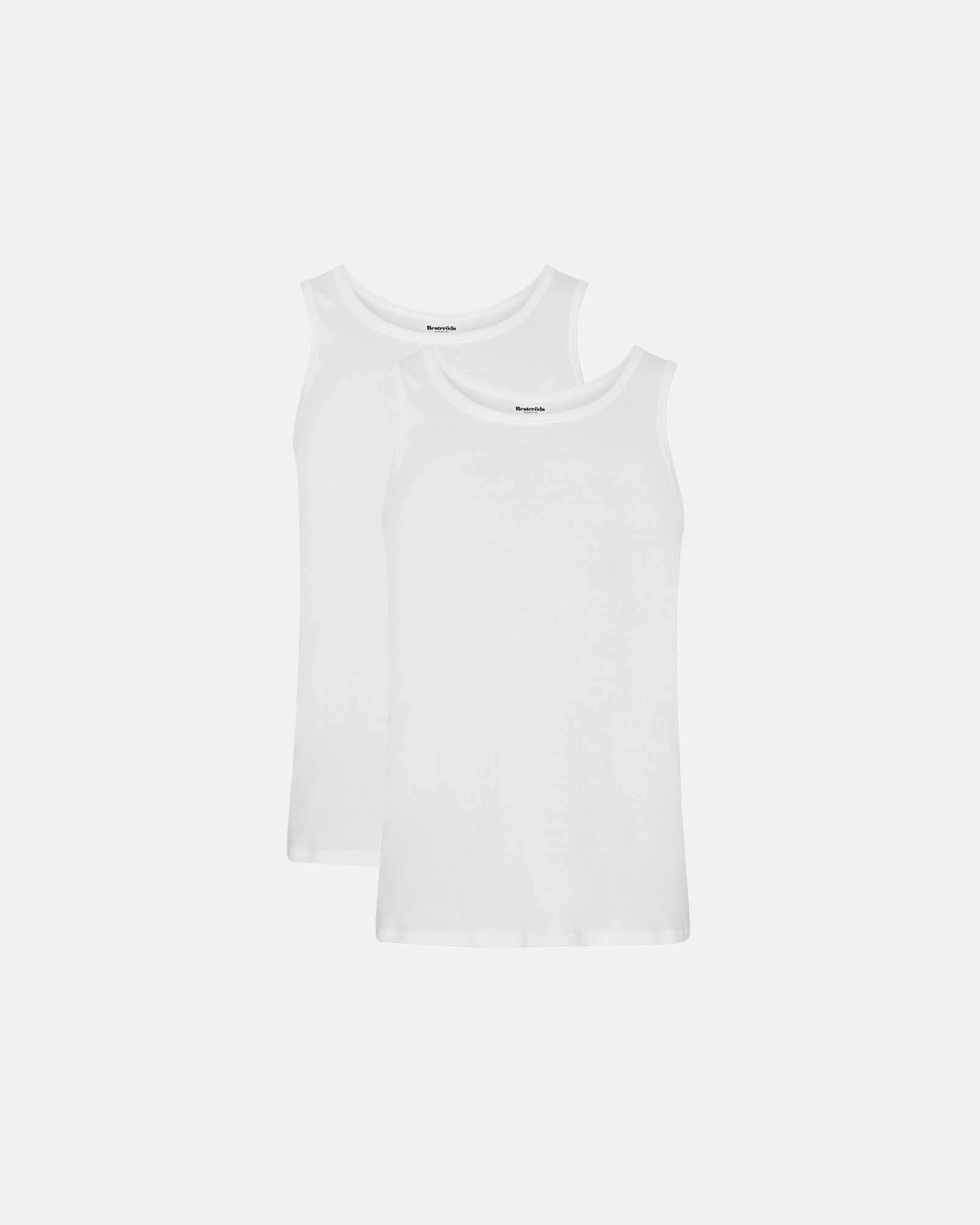 Resteröds Tank Organic Cotton 2-pack Vit Resteröds