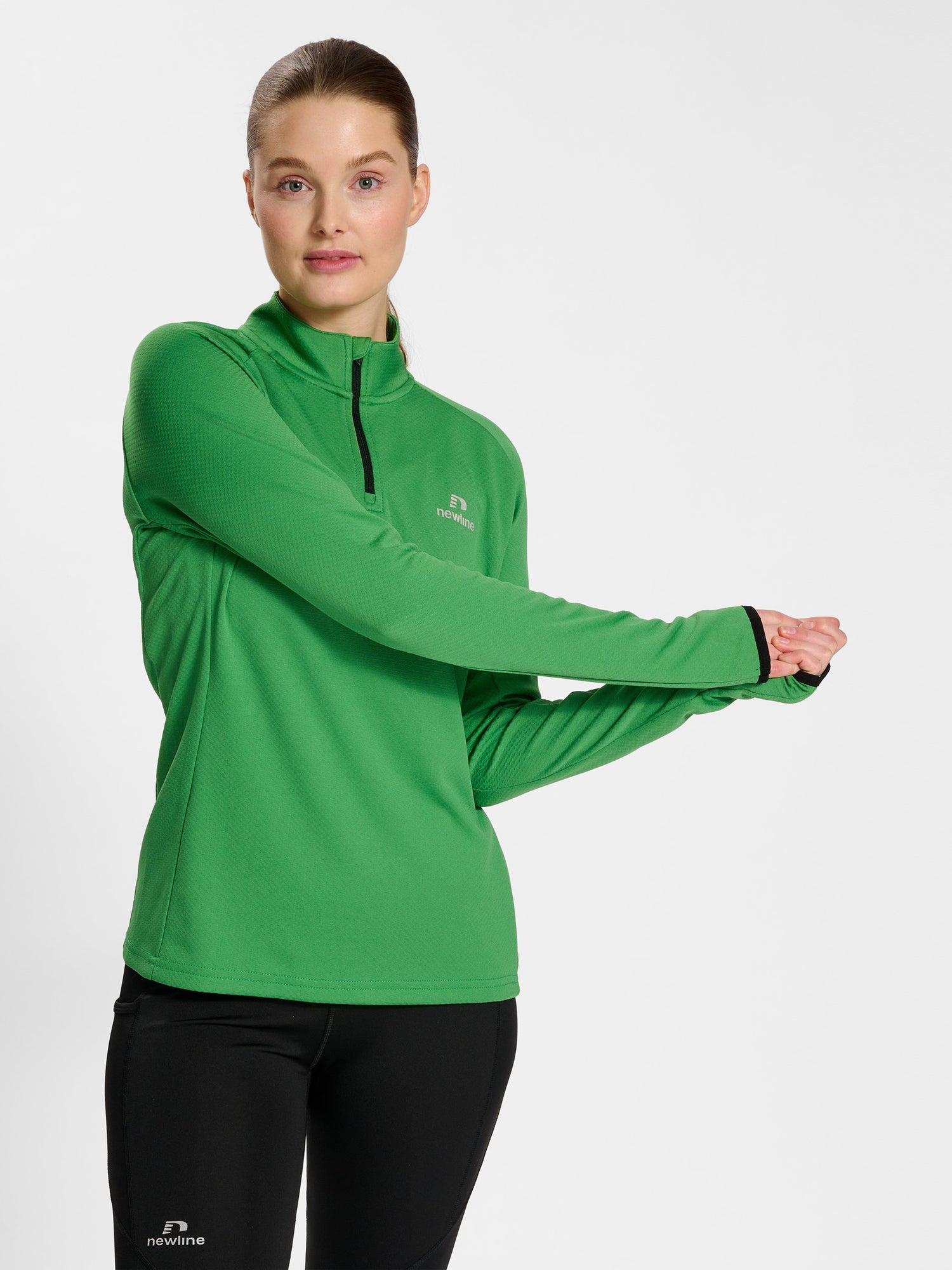 nwlPHOENIX 1/2 ZIP L/S WOMAN Grön