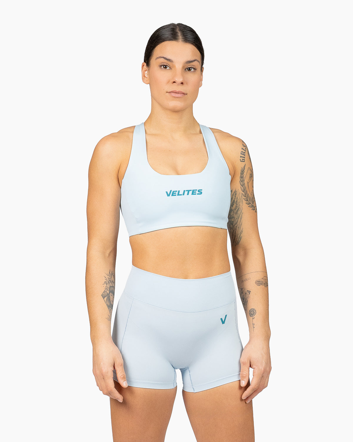 Velites Bra low neck Holo Caribbean Blue